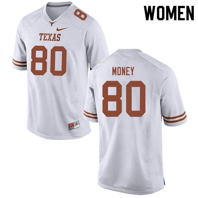 Women #80 Kai Money Texas Longhorns College Football Jerseys Sale-White